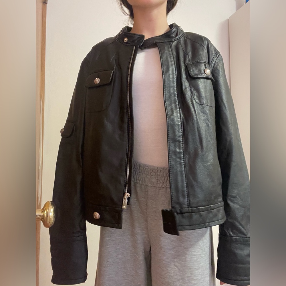 MICHAEL KORS leather jacket womens